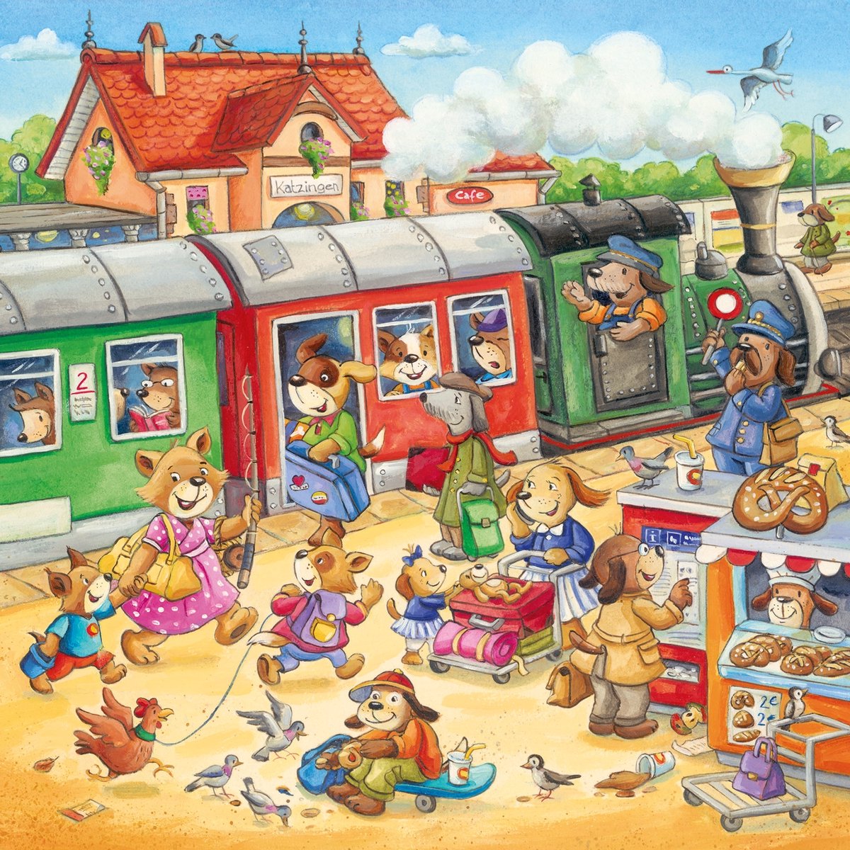 Ravensburger landlige feriepuslespil - puslespil - 3x49 brikker