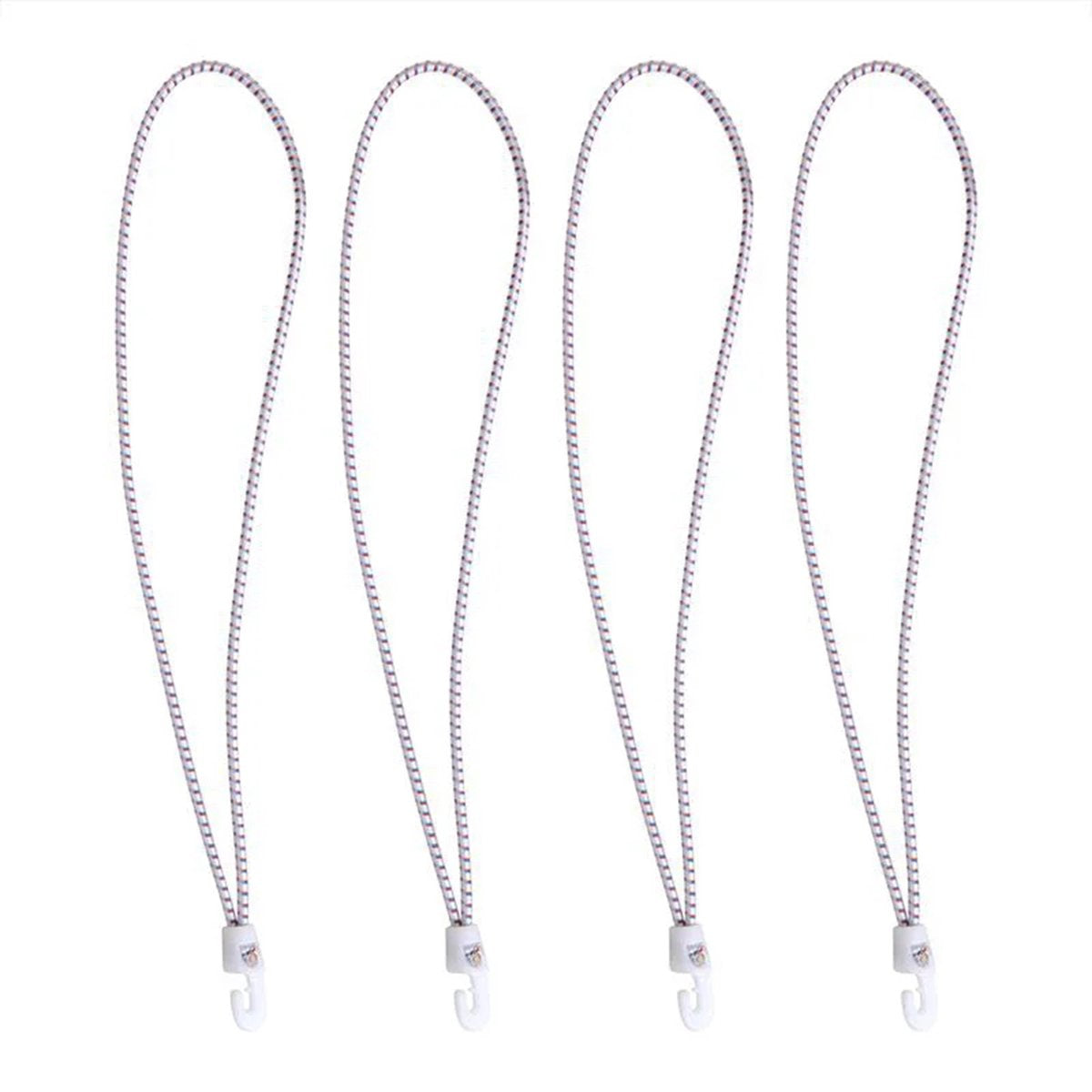 Proplus sejlbinder med nylonkroge - 35 cm - hvid - 4 stk