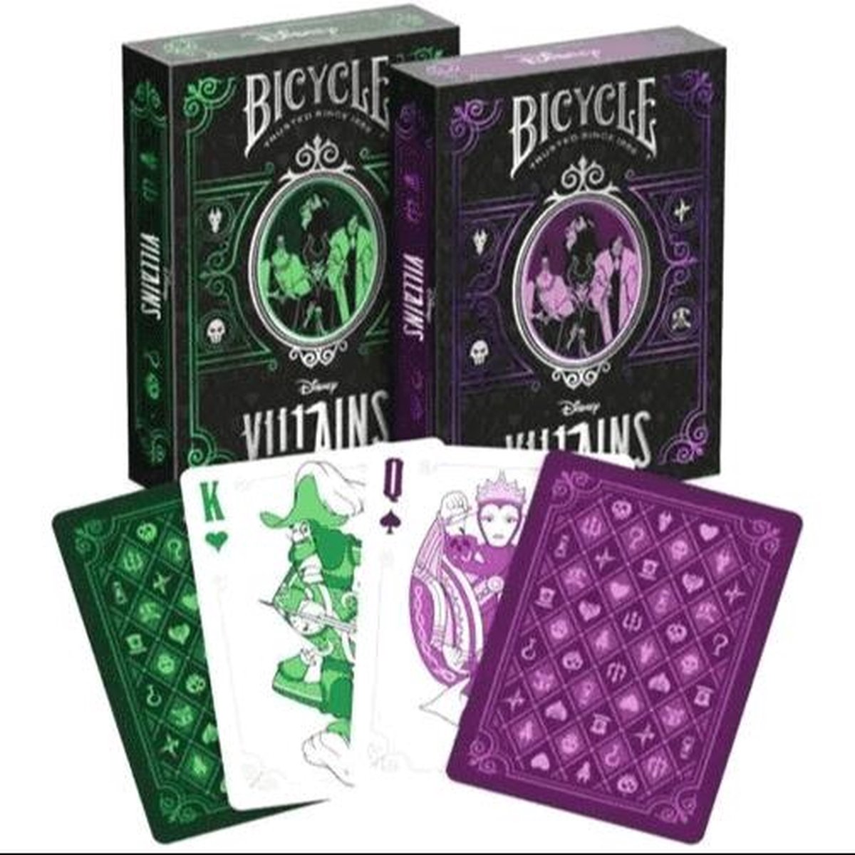 Bicycle ® disney skurke grøn lilla