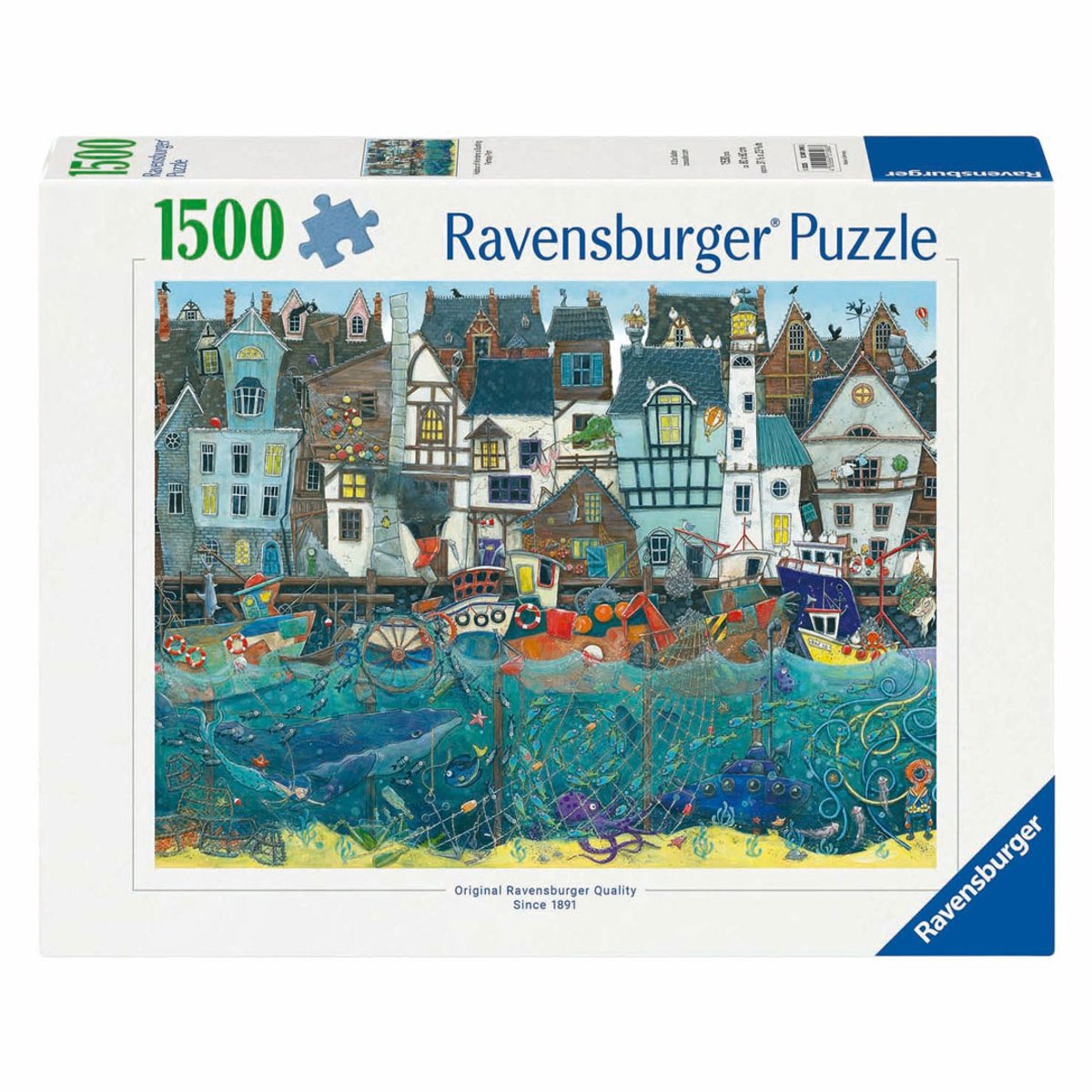 Ravensburger puslespil havn af vidundere: en travl fantasihavn - puslespil - 1500 brikker