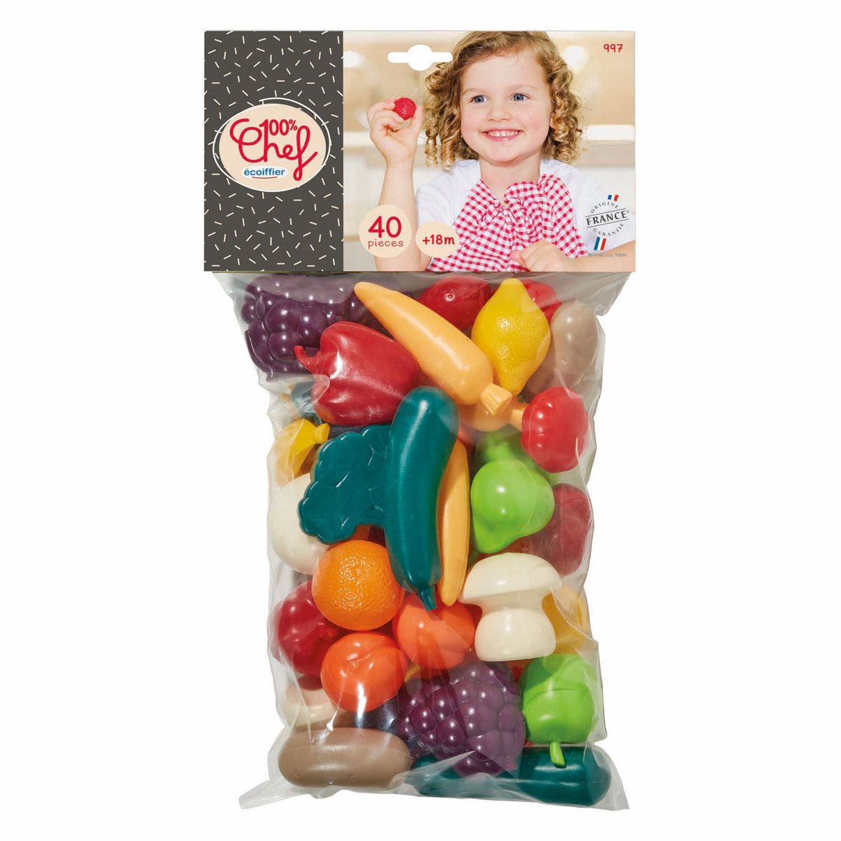 Écoiffier ecoiffier 100% kok legemad grøntsager - 40 stk.