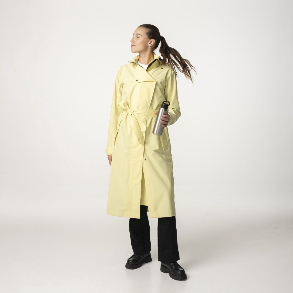 Agu trenchcoat jas lang regenjas dames golden mist