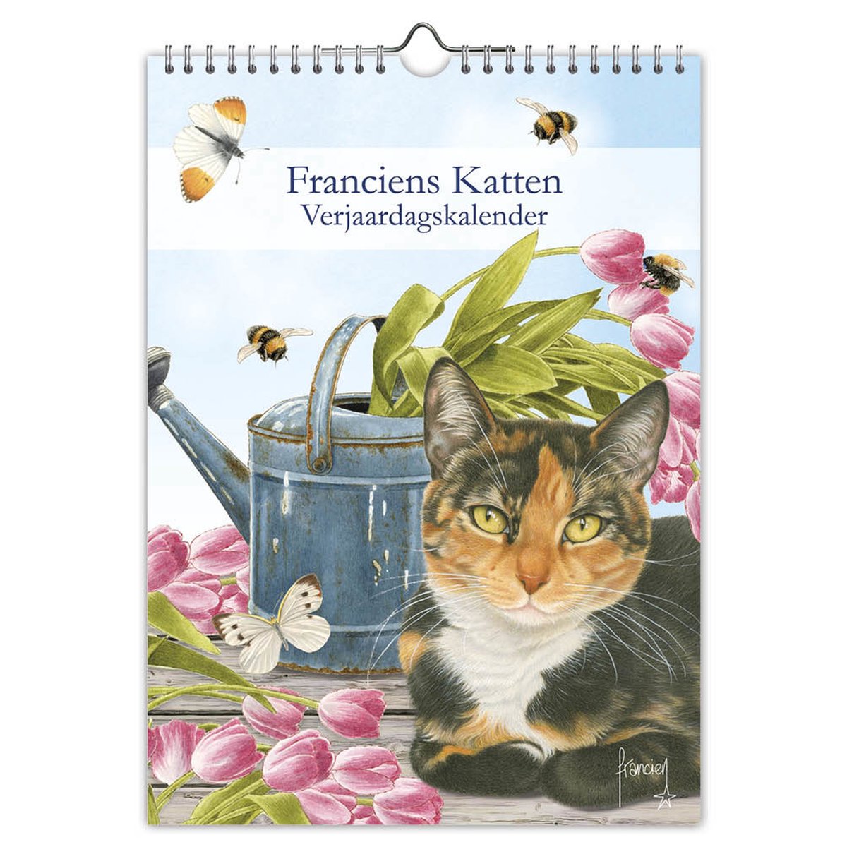 Franciens kat fødselsdagskalender - calico kat - 18x25 cm