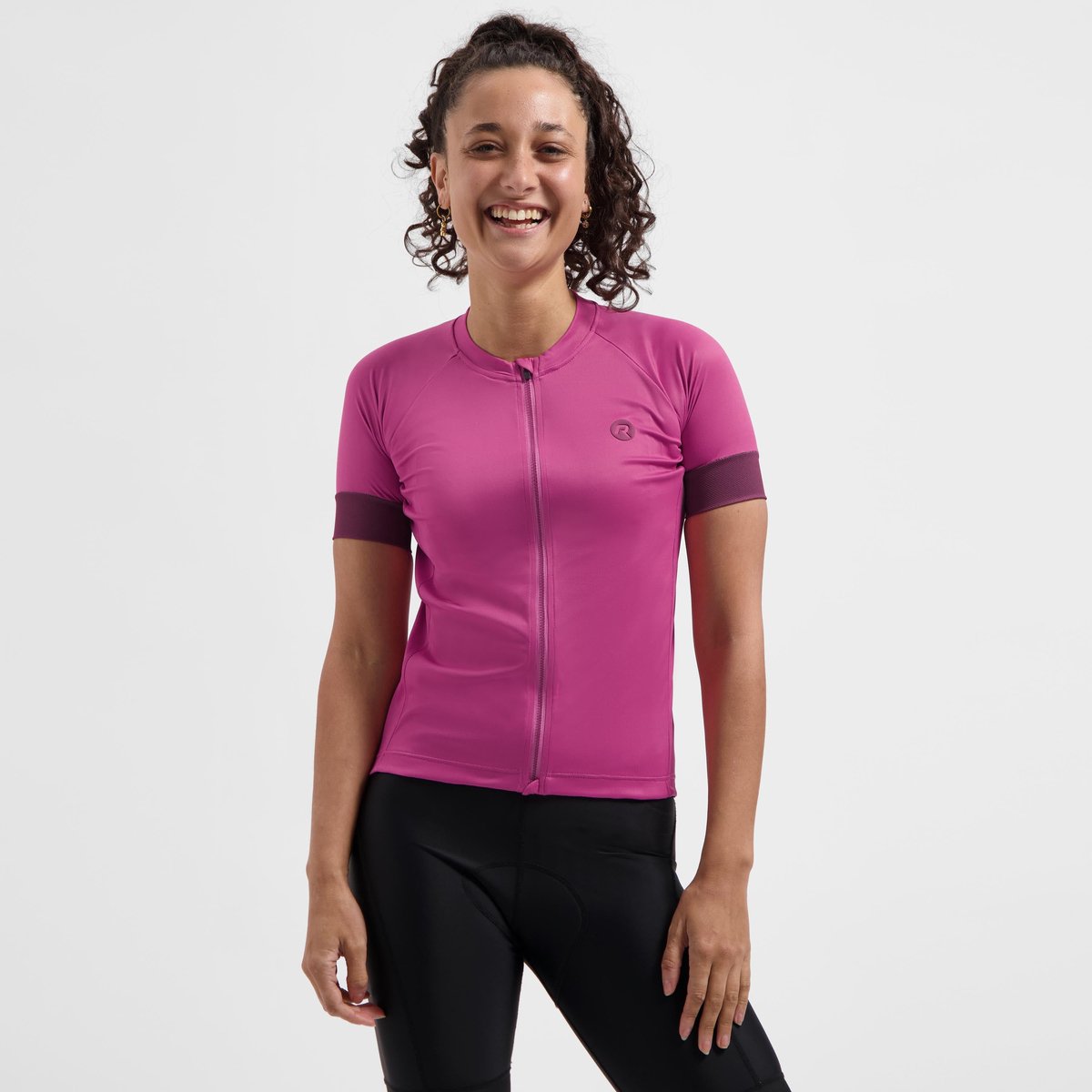 Rogelli modesta fietsshirt dames - korte mouwen - roze - m