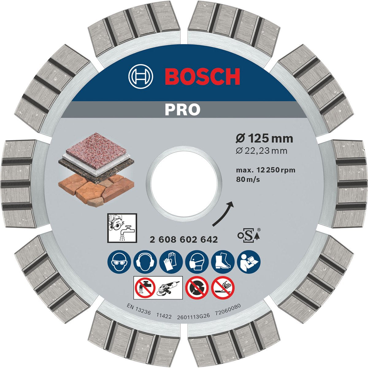 Bosch diamantskive bedste sten 125 22,23