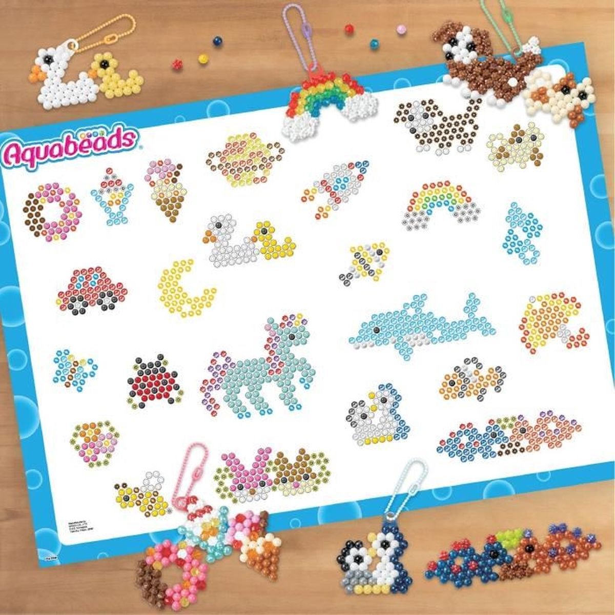 Aquabeads 35025 - mine nøgleringe og vedhæng komplet sæt - perler der klæber til vand