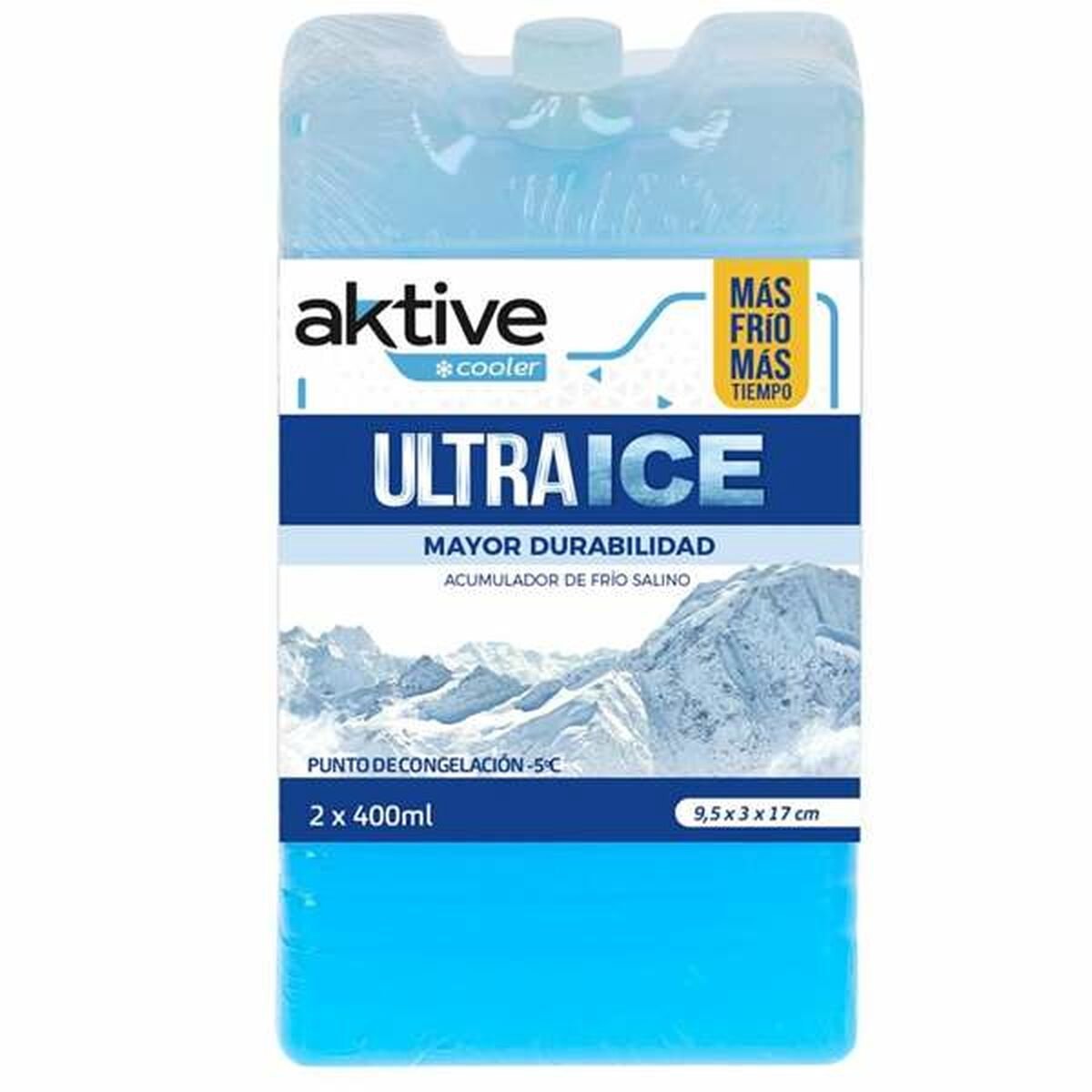 Aktiv kuldeakkumulator 400 ml 2 enheder 9,5 x 17 cm