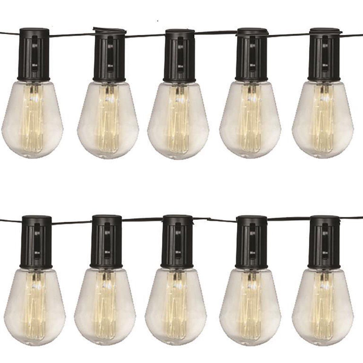 Luxform - solar lichtsnoer met 10 lampjes - alicante - feestverlichting - werkend op zonne-energie