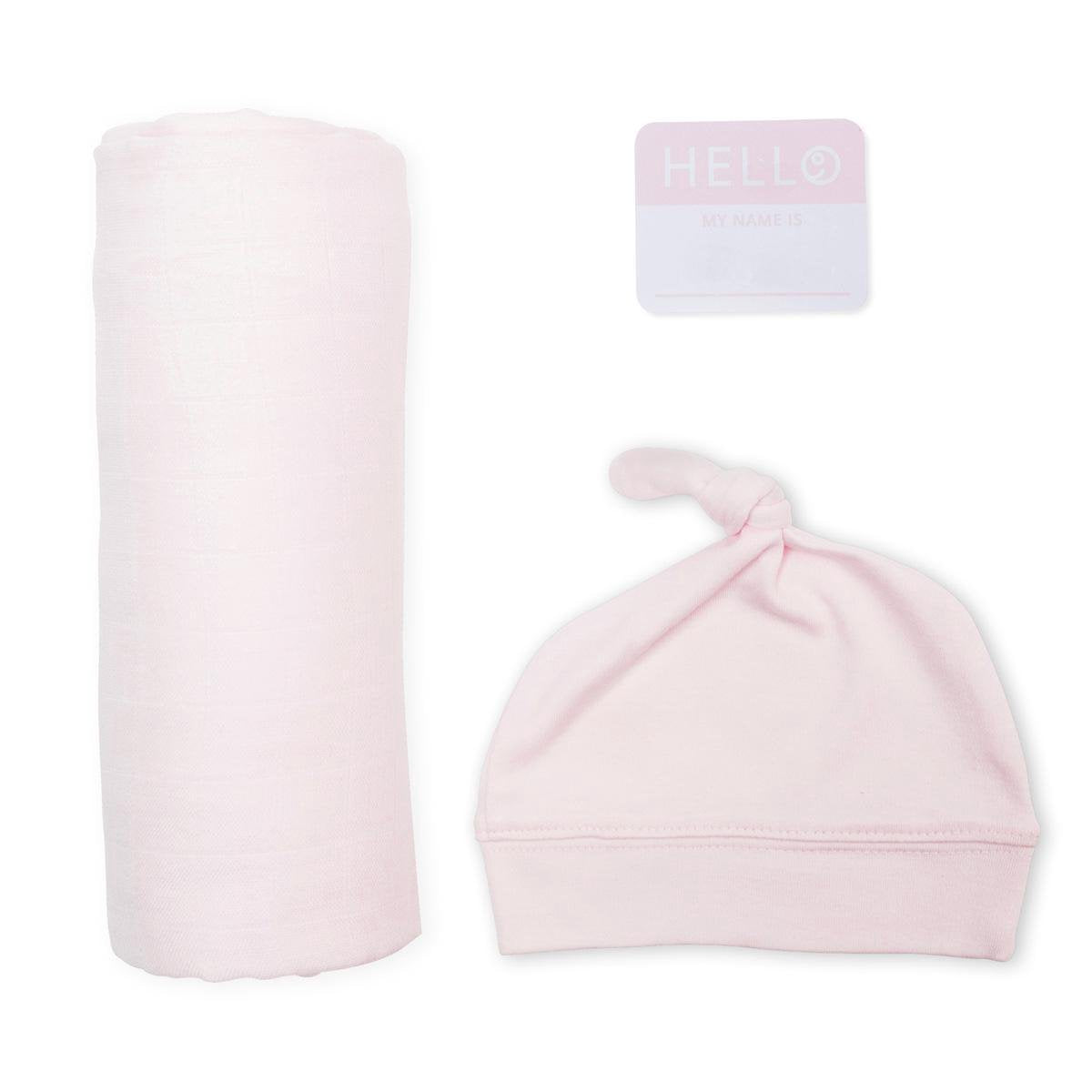 Lulujo hello world - swaddle hat - pink