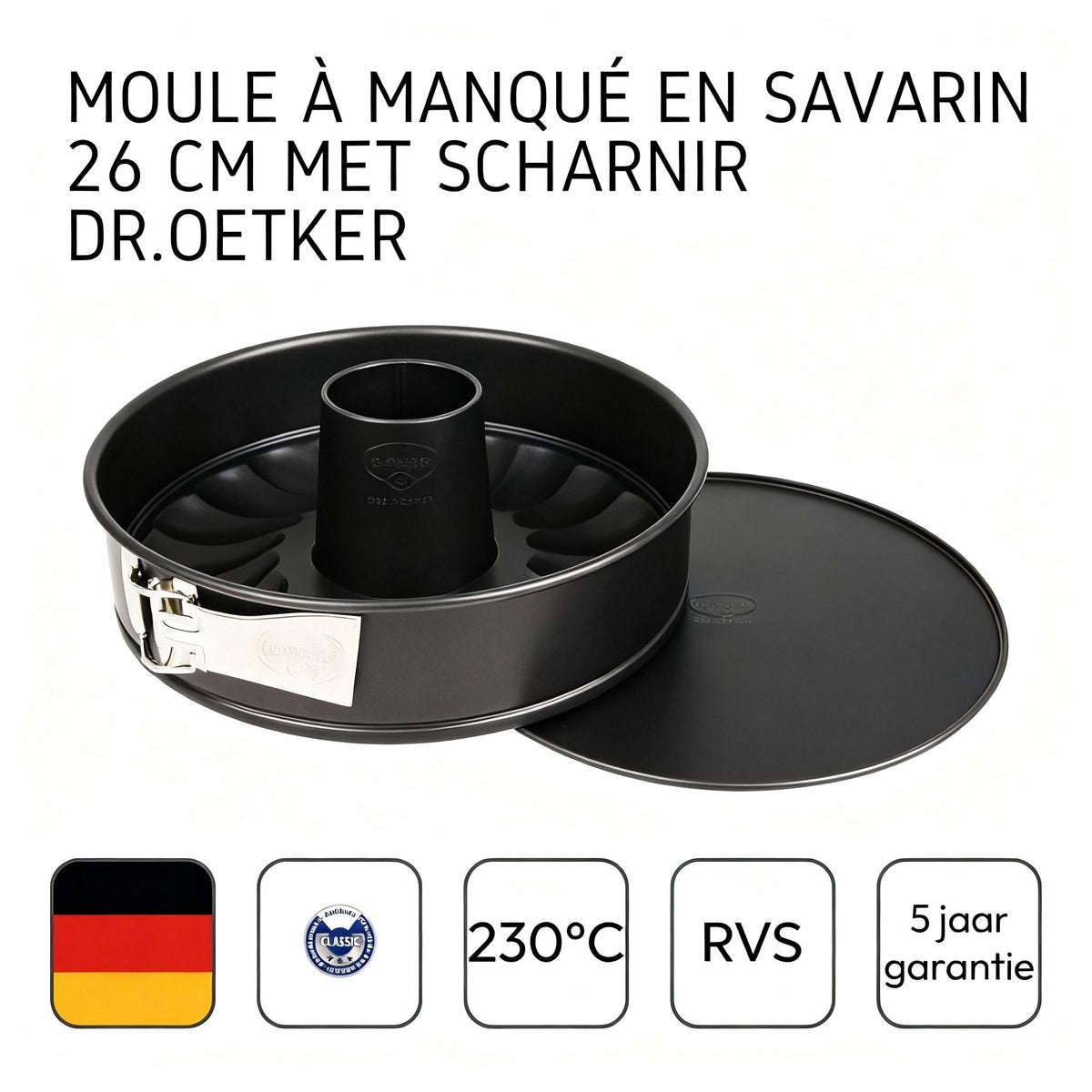 Dr. oetker - springform 'tradition' - 26 cm - med 2 bunde