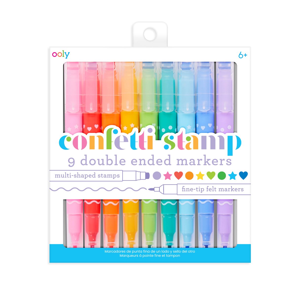 Ooly - konfetti stempel - dobbeltsidede tuscher