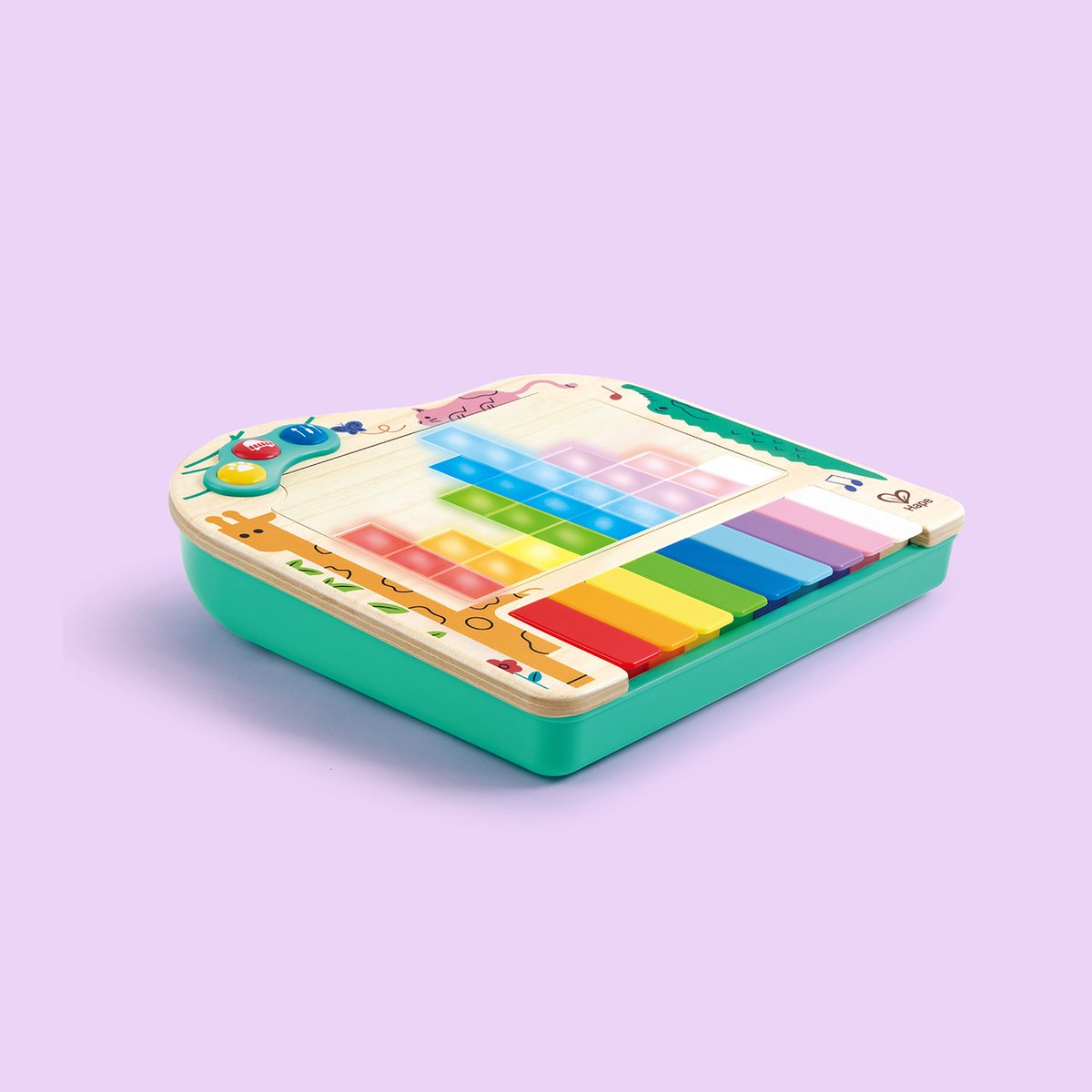 Hape dynamisk pixel klaver - interaktivt musiklegetøj med lys og lyd til babyer fra 12 måneder