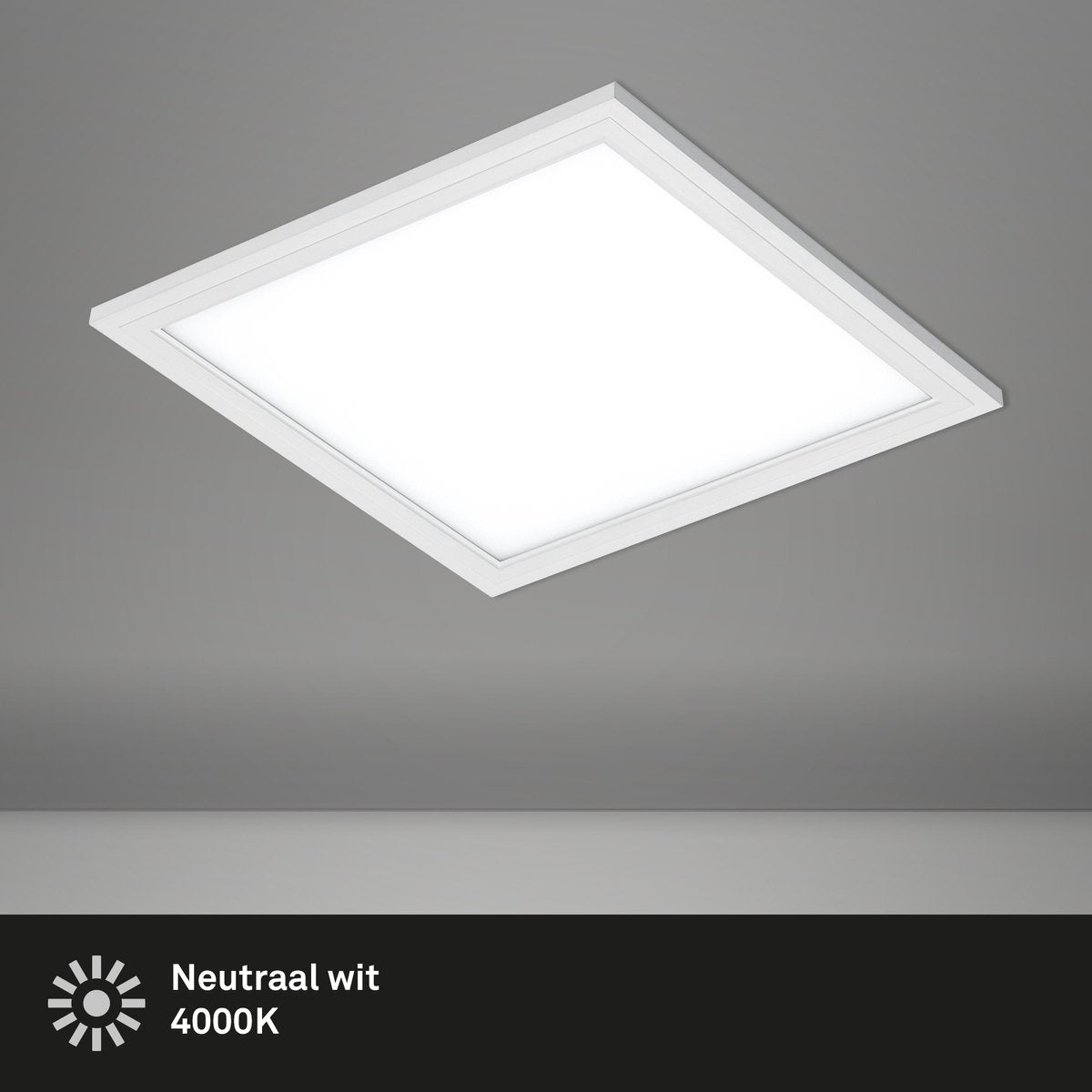 Briloner simple - led loftslampe - loftslampe panel - neutral hvidt lys 4.000 k - 1.300 lm - 12w - 29,5 x 29,5 cm - hvid