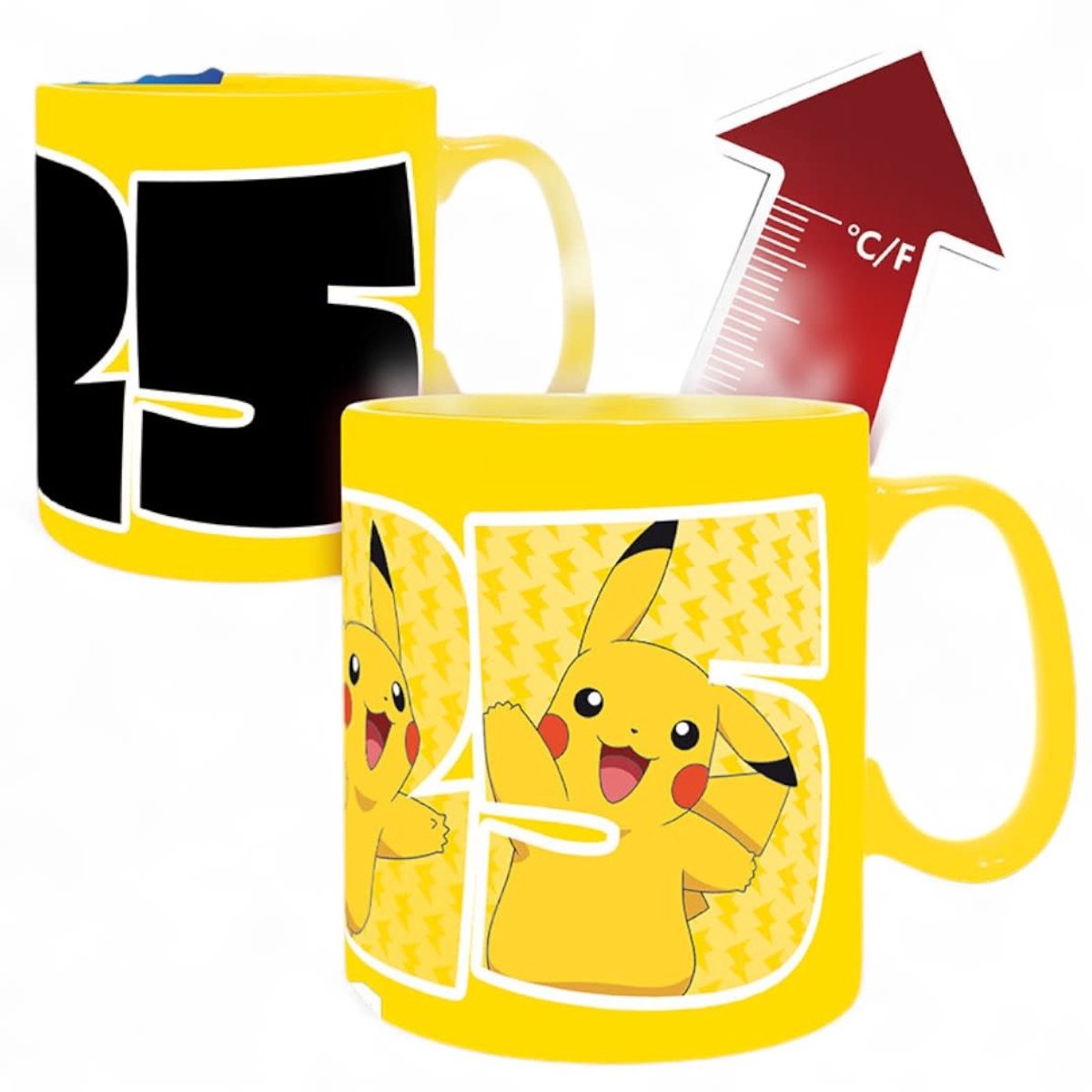 Abystyle pokemon - krus varmeændring - 460 ml - pikachu 25 - cb boks