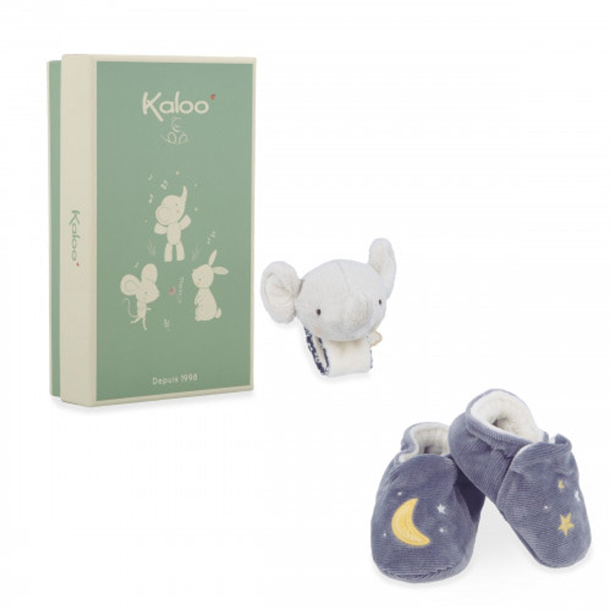 Kaloo - elefant baby gavesæt - grå