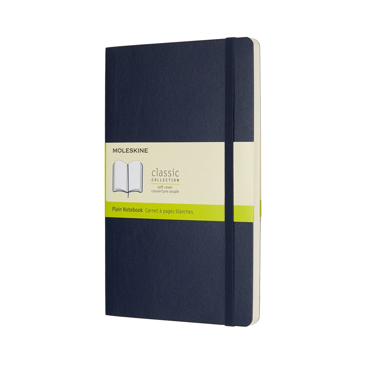 Moleskine klassisk notesbog - stor - softcover - blank - safirblå