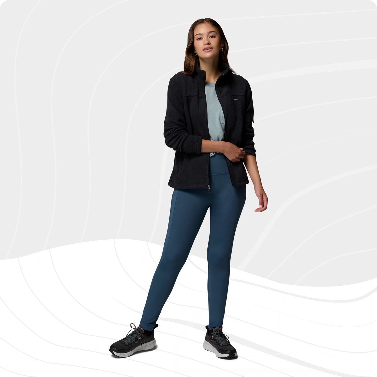 Columbia fast trek™ ii jakke fleecevest - fleecevest til kvinder - udendørs vest - sort - størrelse XL
