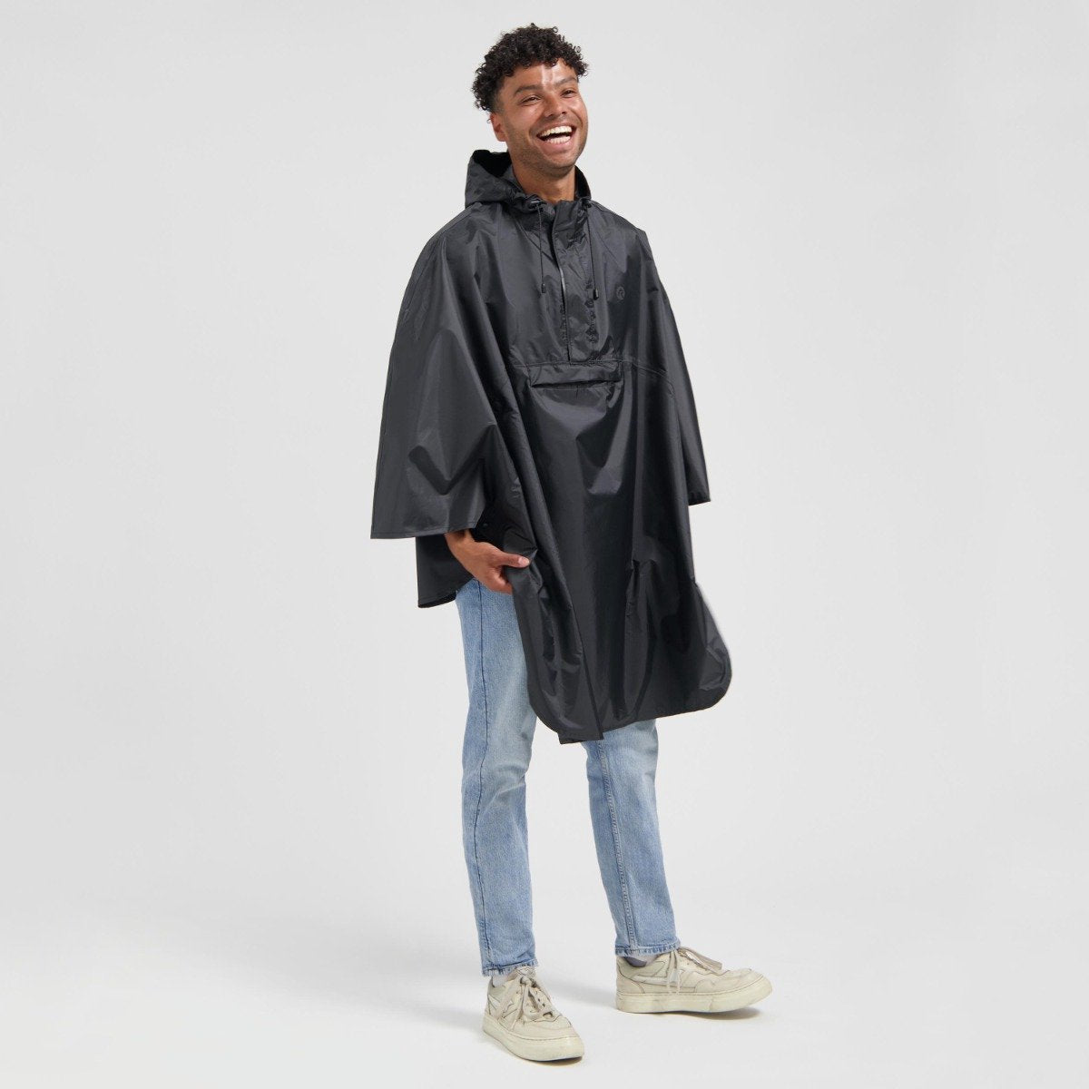 Rogelli commuter core regenponcho - waterdicht - zwart - one size