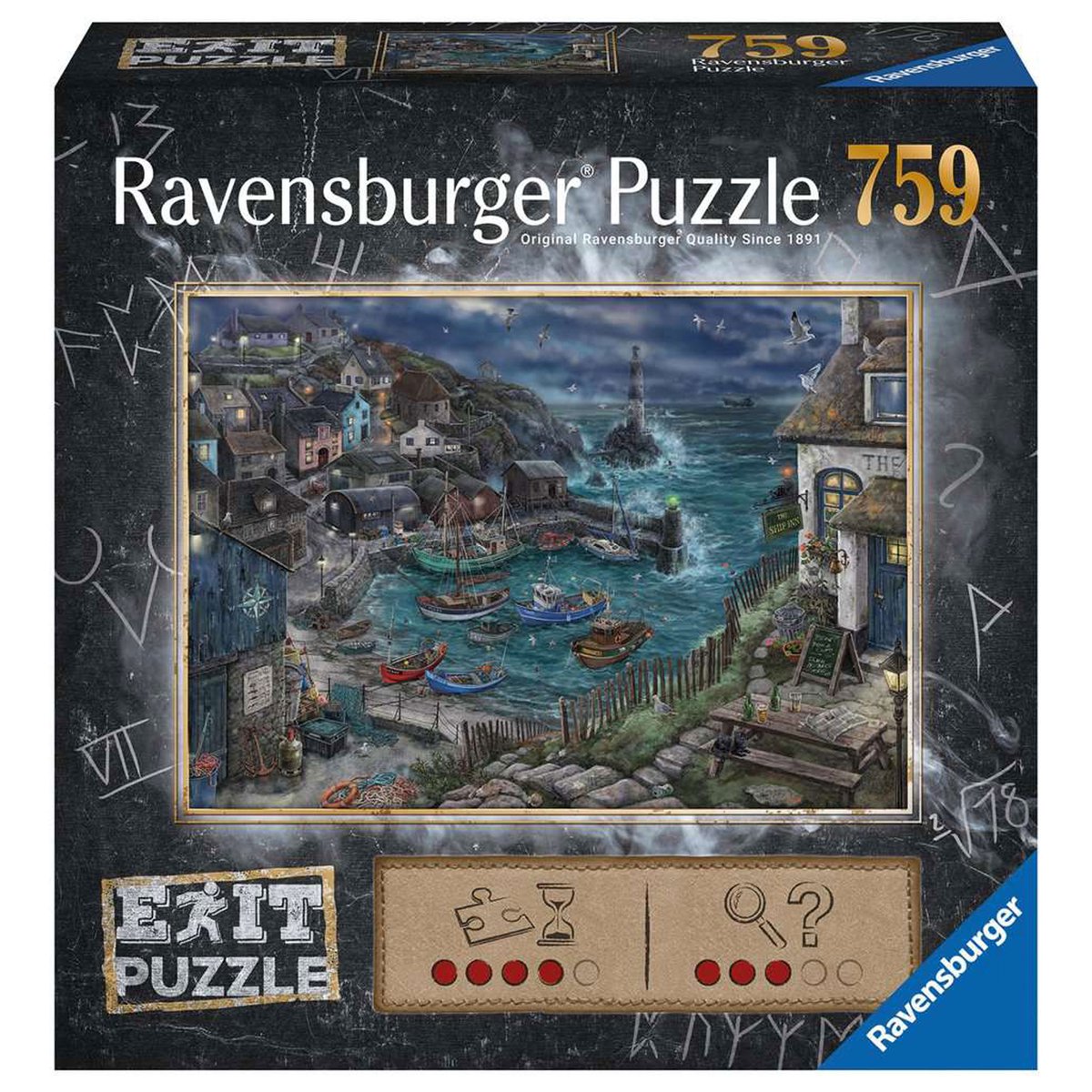 Ravensburger puslespil forlad fiskerby - puslespil 759 brikker til voksne.