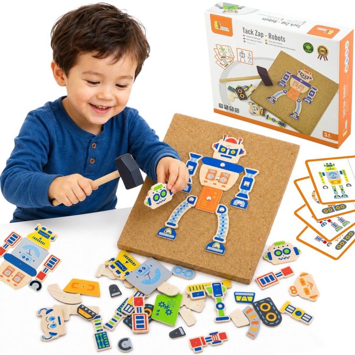 Vigatoys https: www.cchobby.nl viga-hammer mosaic-set-robot-size-23x18-cm-1-piece