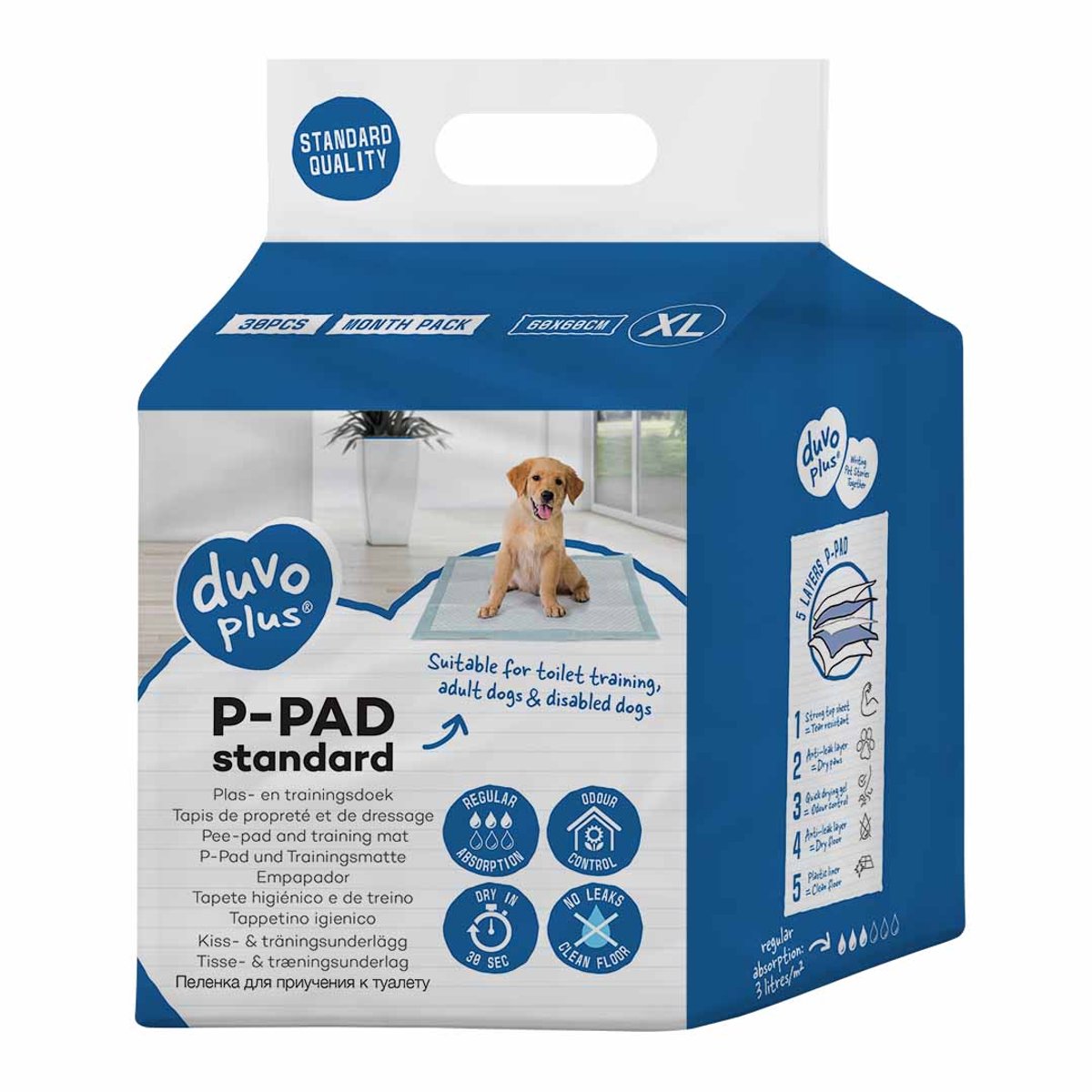 Duvo + p-pad standard xl - 30 stk - 60x60cm