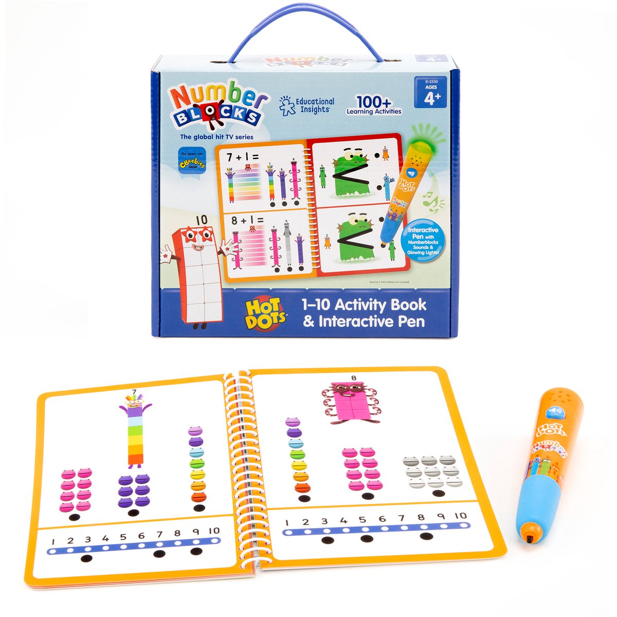 Læringsressourcer hot dots nummerblokke 1-10 aktivitetsbog interaktiv pen. - 3+