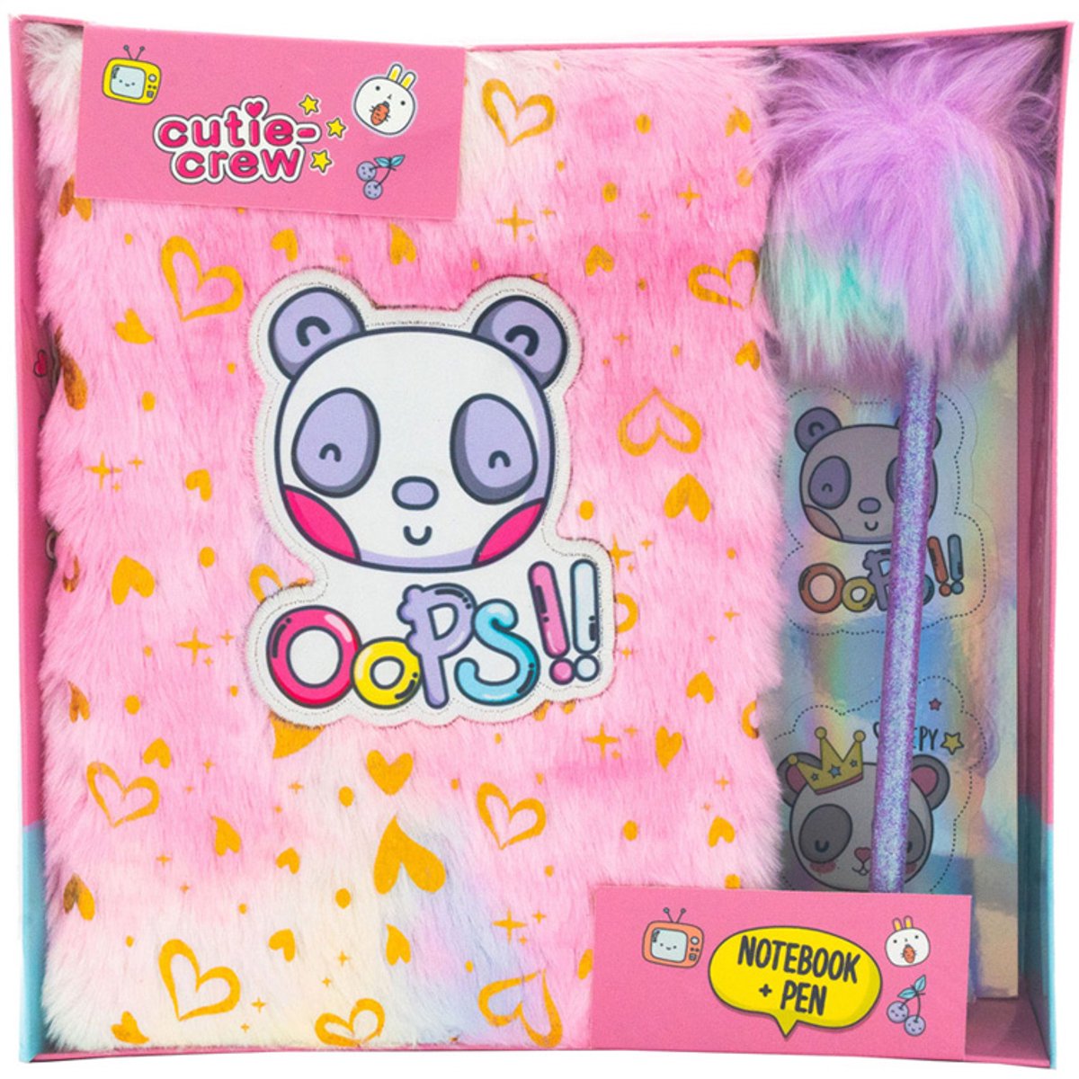 Twisk notebook legetøj cutie crew med pen multicolor.