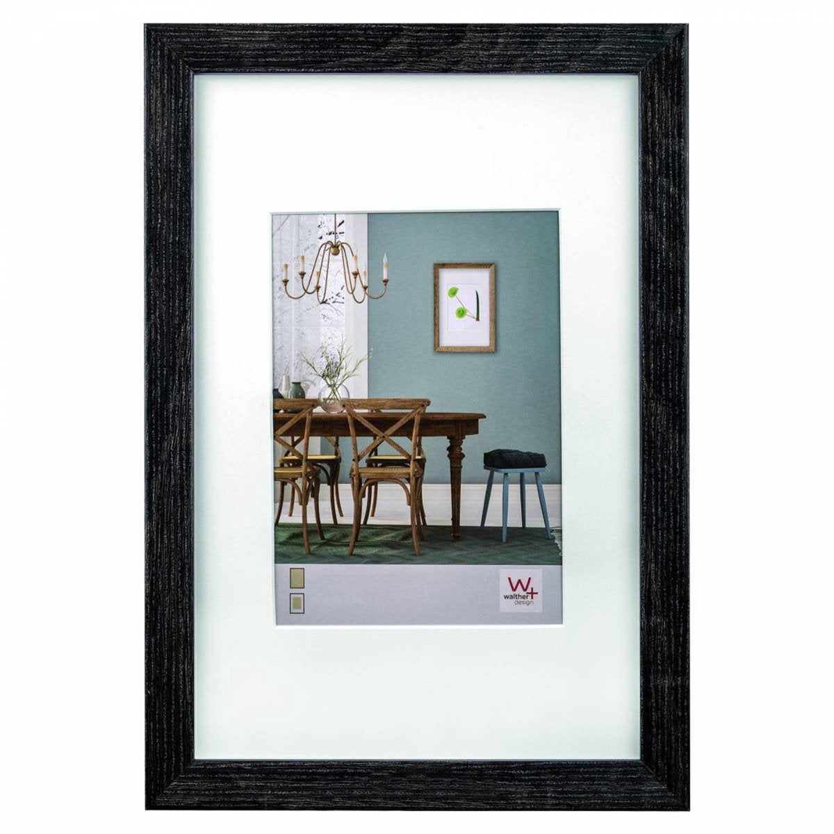Walther fiorito - mdf træramme - fotostørrelse 20x30 cm - mørkegrå