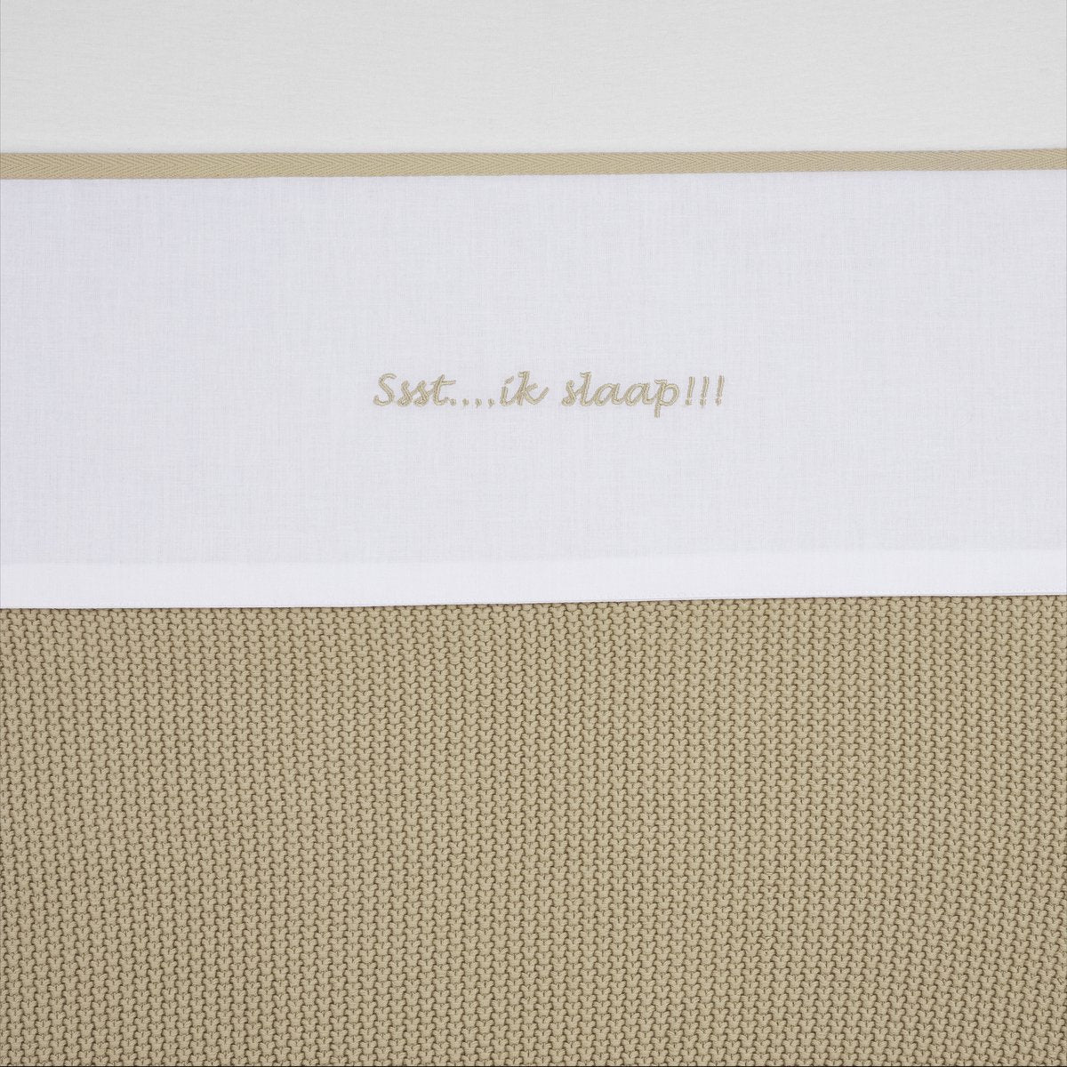 Meyco baby shhh...jeg sover!! krybbeark - sand - 75x100cm - 0,3 tog