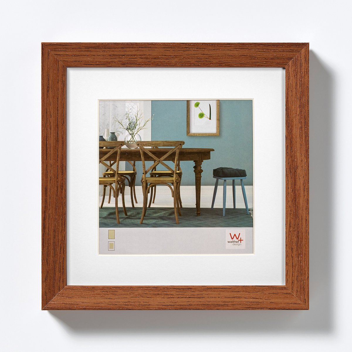 Walther fiorito - mdf træramme - fotostørrelse 30x30 cm - mørk eg