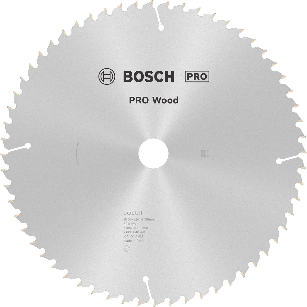 Bosch pro wood rundsavklinge, 305 x 2,5 x 30 mm