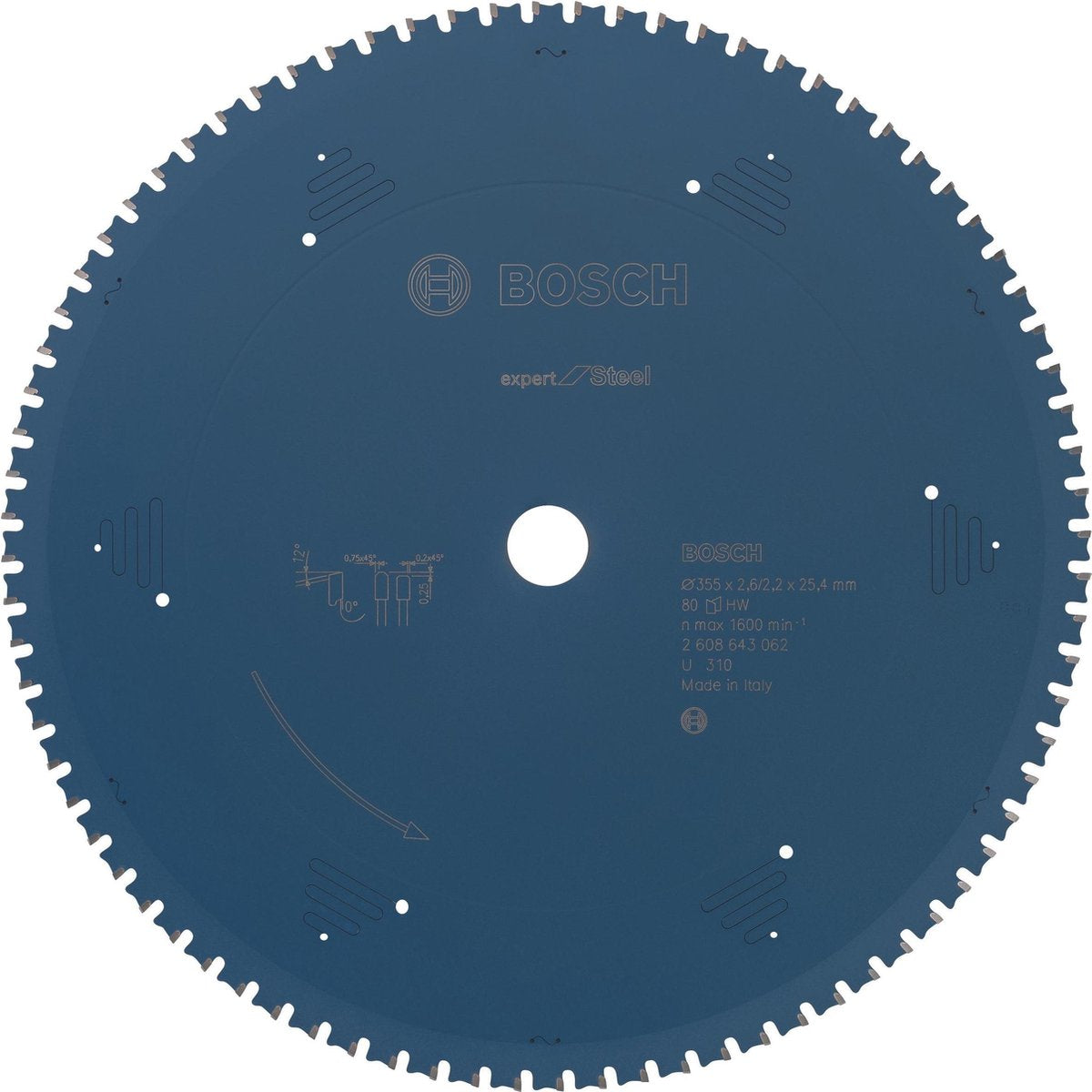 Bosch rundsavsklingeekspert til stål 355 x 25,4 x 2,2 mm, 80
