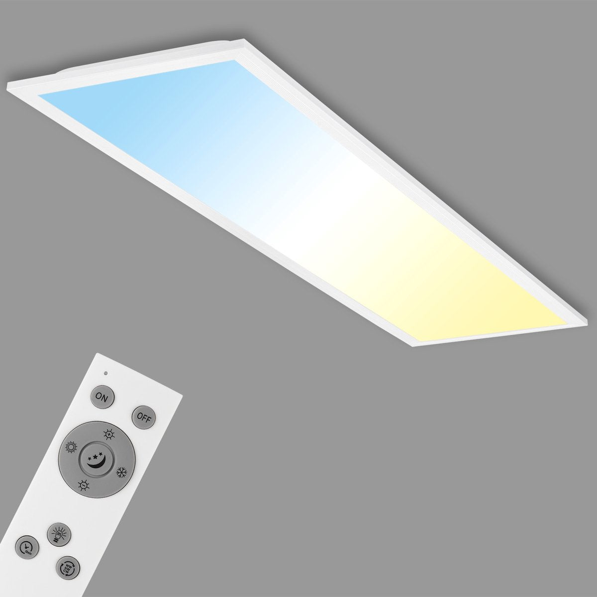 Briloner piatto - led loftslampe - dæmpbar loftslampe - med CCT - med fjernbetjening - 24w - hvid - 100cm