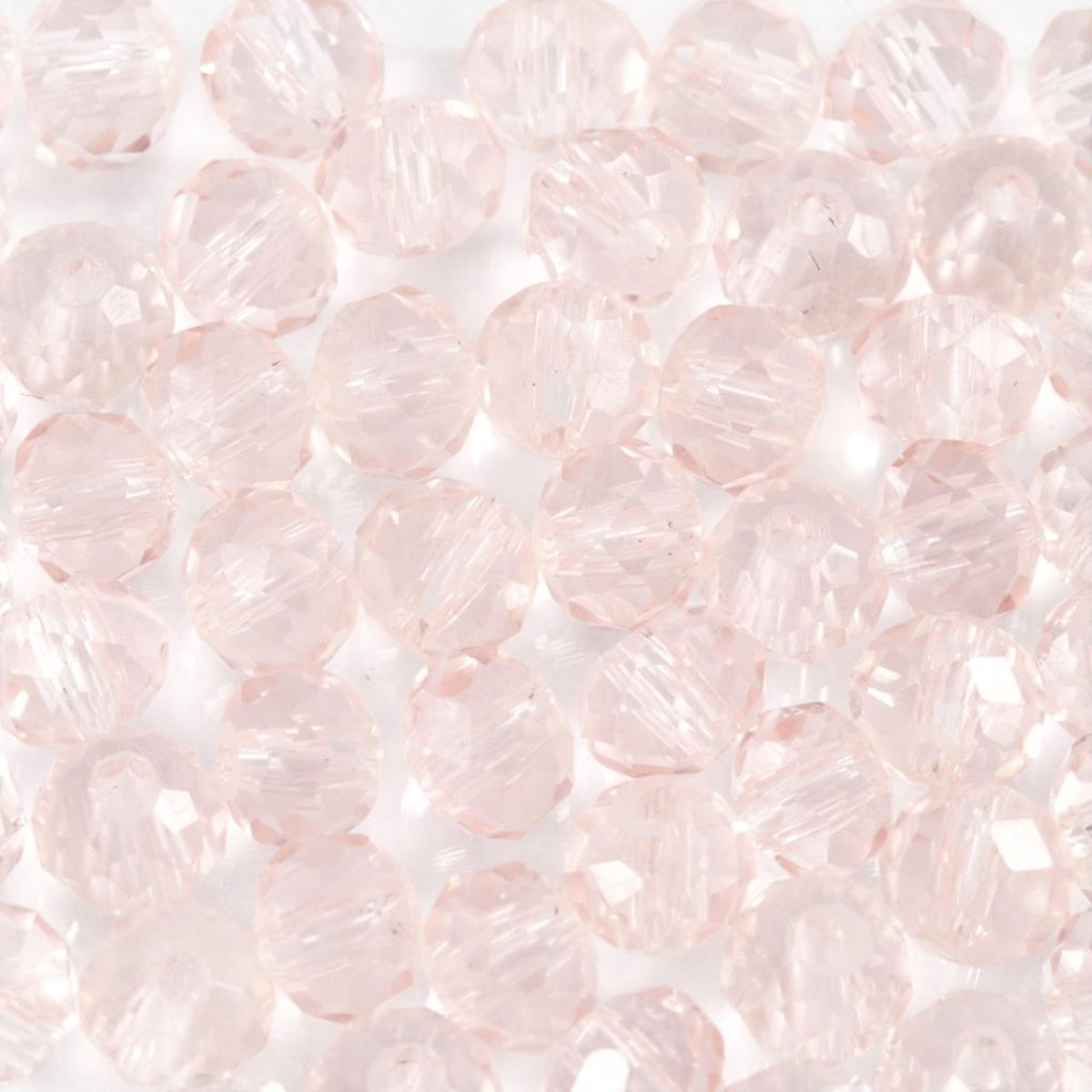 Creativ Company Glass Beads Light Pink, 45th.