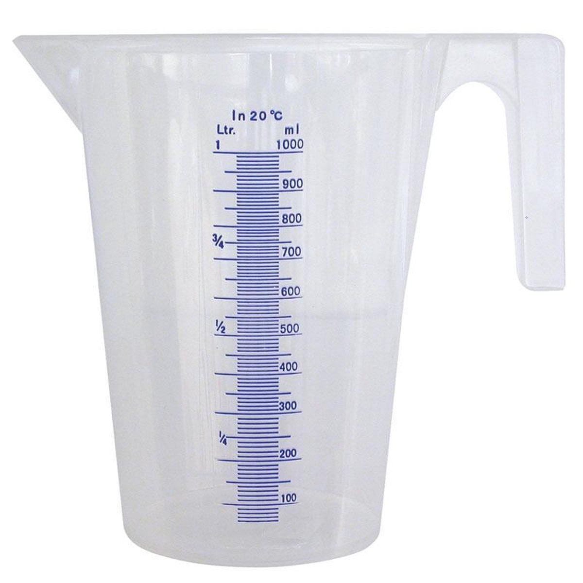 Pressol målebæger - 1 liter - gennemsigtig - plastik - liter størrelse