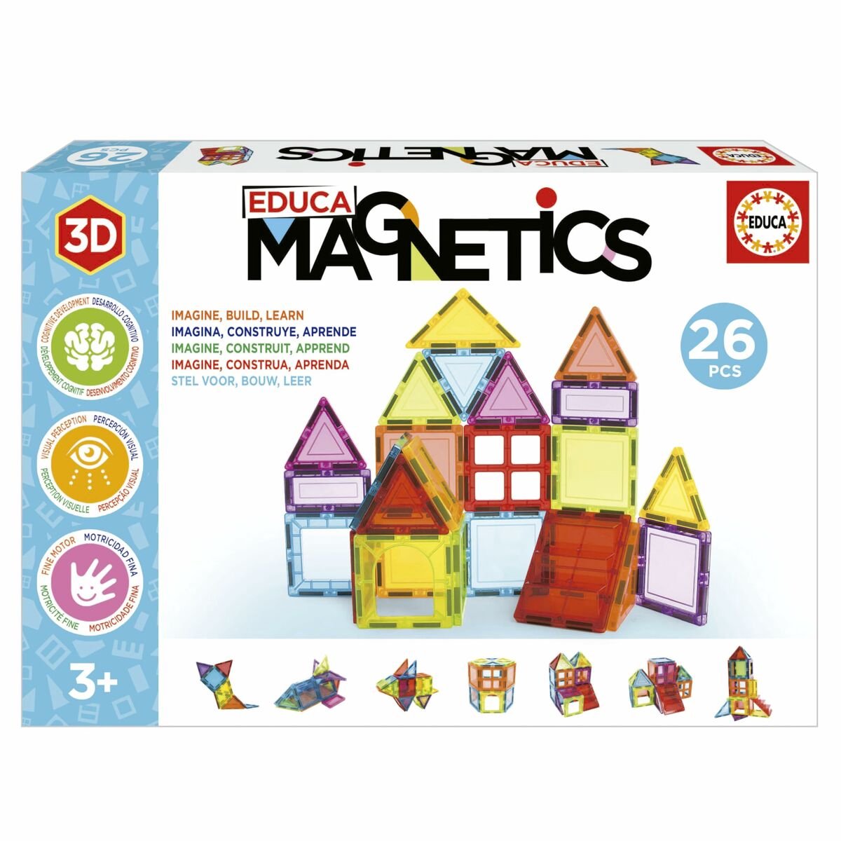 Educa - magnetik - magnetiske fliser - magnetiske paneler - magnetiske fliser - 26 stk.
