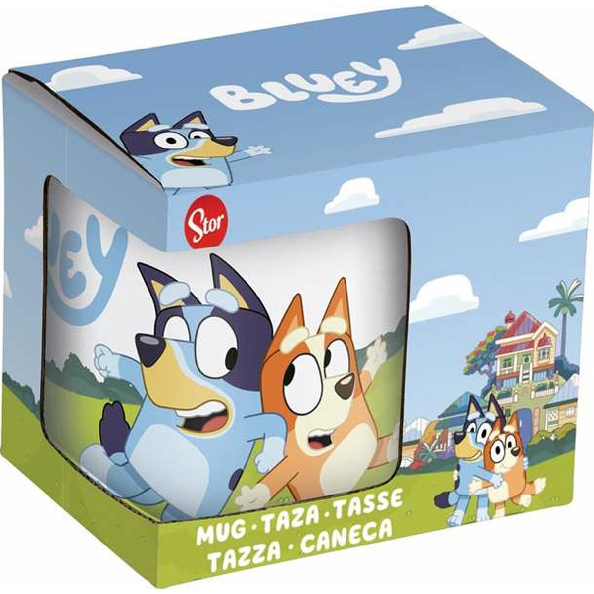 Stor safta bluey 325ml krus gennemsigtig