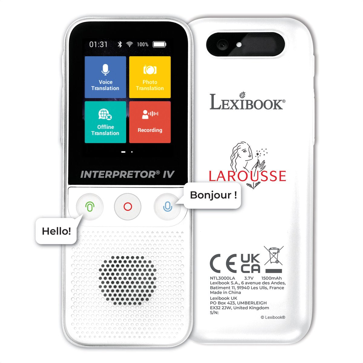 Lexibook taleoversætter 138 sprog larousse®