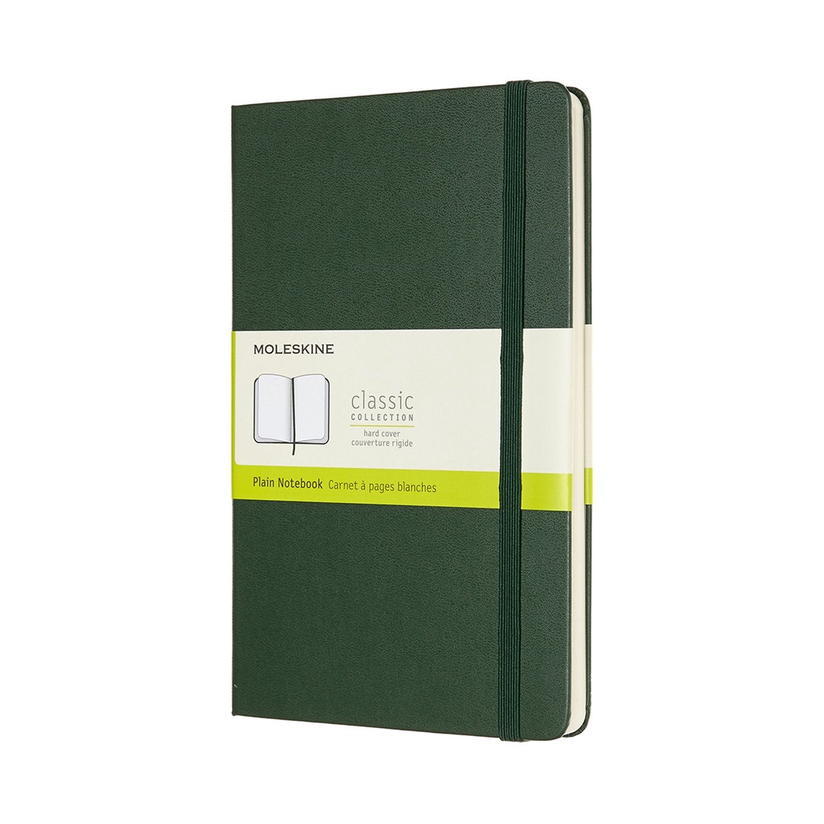 Moleskine klassisk notesbog - stor - hardcover - blank - myrtegrøn