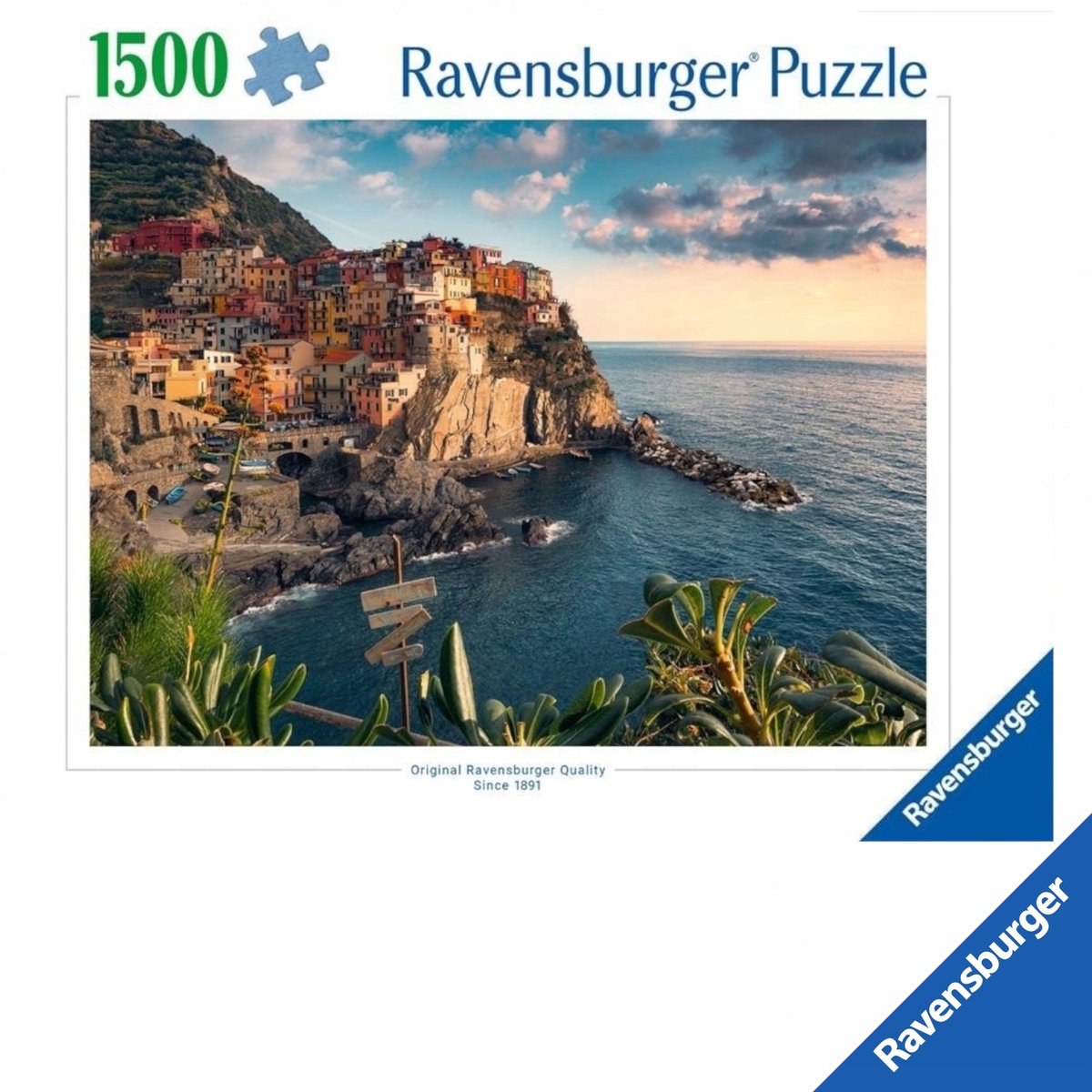Ravensburger puslespil cinque terre - 1500 brikker puslespil.