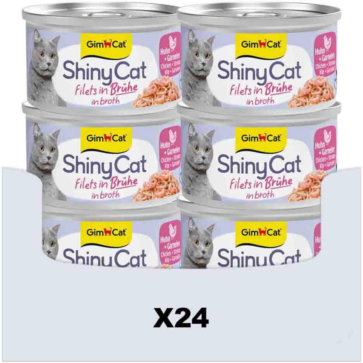 Gimcat 24 x 70 g - shinycat fileter i gelékylling + rejer