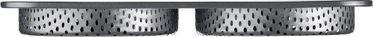 Westmark burgerbollebageform, til 4 burgerboller, ø 12 cm hver, stål, non-stick belagt, stor, antracit, 32702260