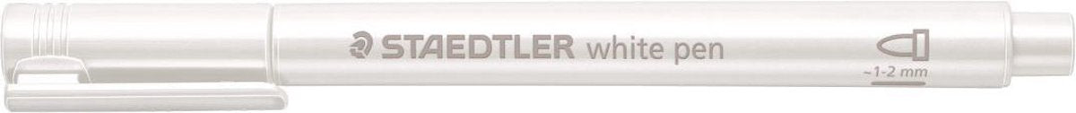 Staedtler metallic pen - hvid -
