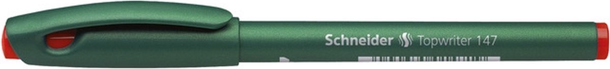 Schneider skriveredskaber fineliner schneider topwriter 147 0,6 mm rød æske med 10 stk.