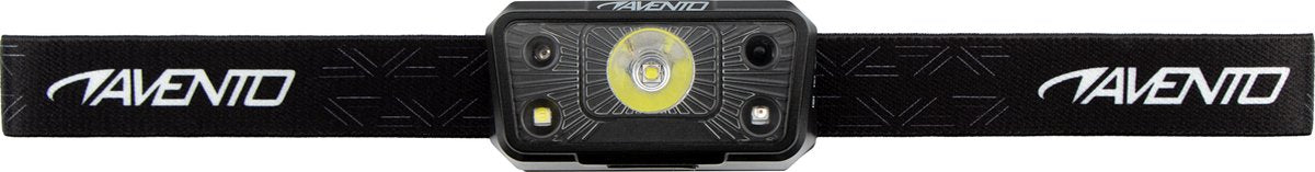 Avento multi mode - hoofdlamp led met bewegingssensor - usb oplaadbaar - kantelbaar - zwart zilver