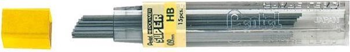 Quantore pentel mekanisk blyant refill - blyant 0,9 mm - sort hb - rør med 12 ledninger