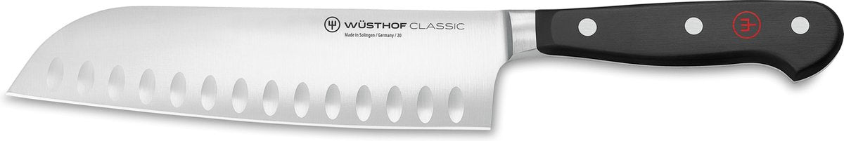 Wusthof - klassisk santoku med fordybninger 17 cm