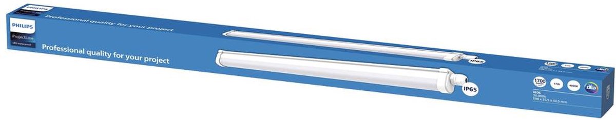 Philips led philips projectline spatwaterdichte lichtbalk - 60 cm - koelwit licht (4000k) - 1700 lumen