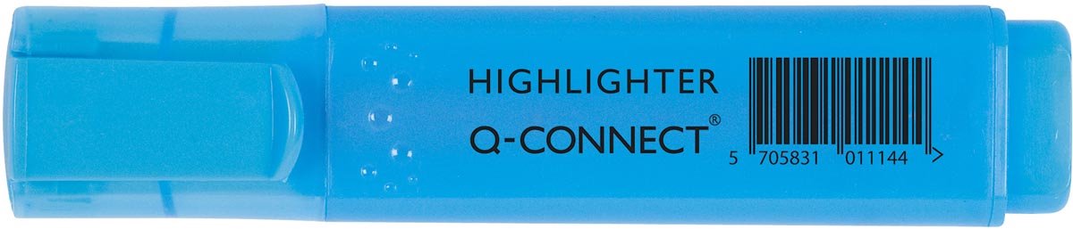 Q-connect highlighter, blå 10 stk