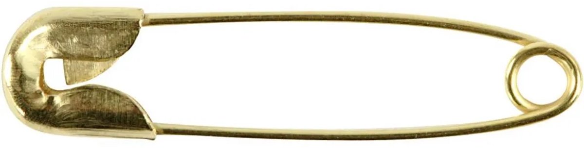Creativ firma sikkerhedsnåle l: 22 mm tykkelse 0 6 mm guld 100 stk